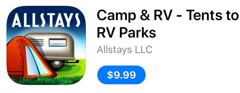 allstays app, iphone, Best app for RV travel, must have RV Apps, Best apps for travel, best apps for road trips, best apps for camping, humble and free, humbleandfree, travel blog