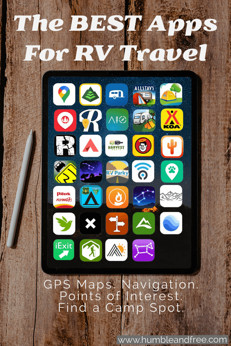 pinterest, iphone, Best app for RV travel, must have RV Apps, Best apps for travel, best apps for road trips, best apps for camping, humble and free, humbleandfree, travel blog