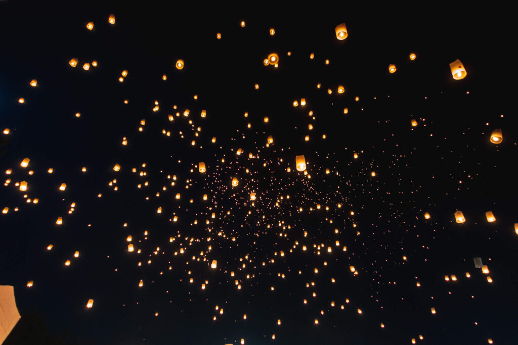 floating lantern festival, yee peng, yi ping, loi krathong, humble and free, humbleandfree