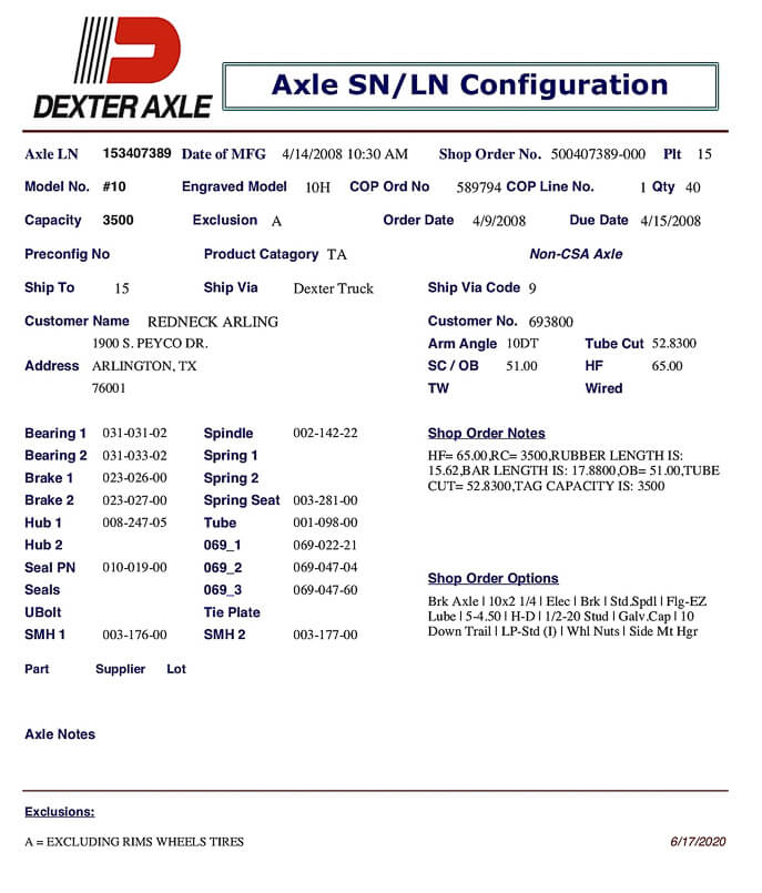 casita axle replacement, replacing, travel trailer, rv, dexter torflex, torsion axle